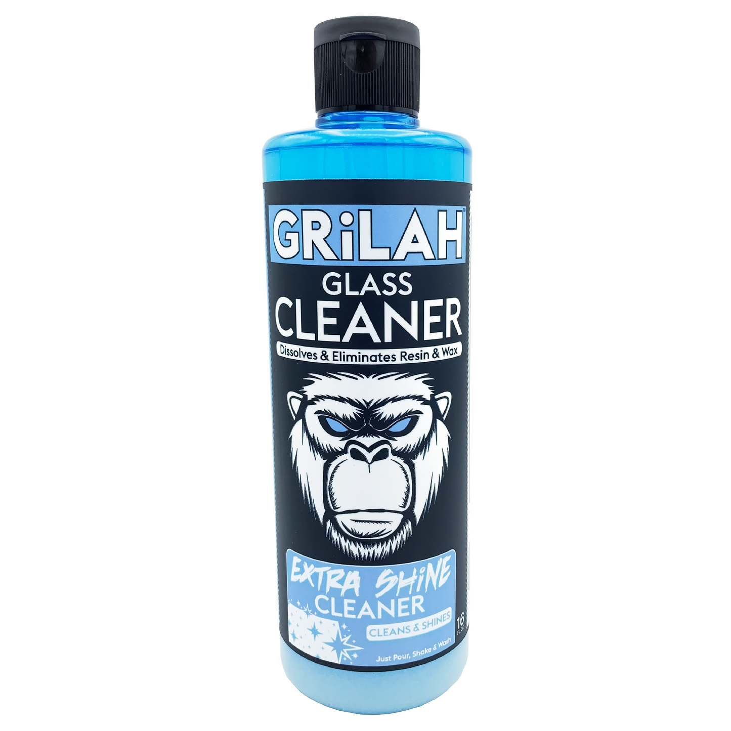 A bottle of grilah extra shine cleaner